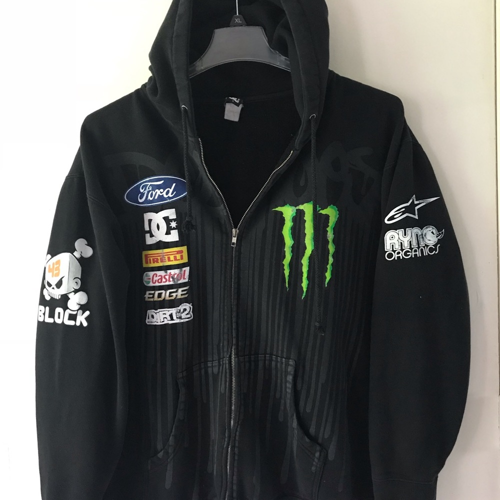DC Ken Block #43 Monster Energy Zip Up Hoodie